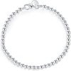 925 Sterling Silver 4mm Bead Bracelet