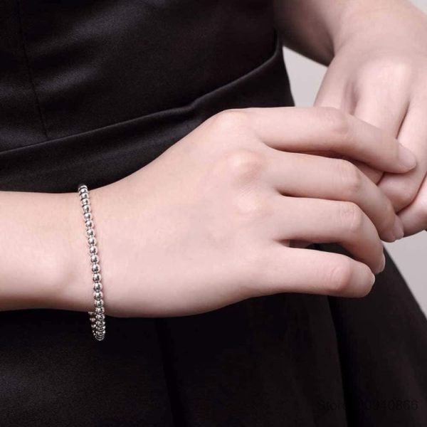 925 Sterling Silver 4mm Bead Bracelet