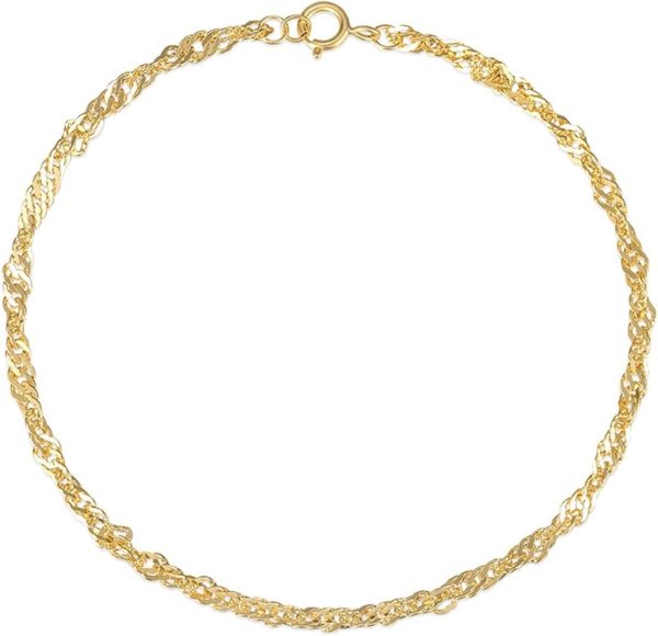 925 Sterling Silver Figaro Pearl Bracelet