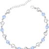 Silver Heart Crystal Adjustable Bracelet