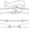 14K Gold Plated Layered Bracelet Set