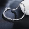 925 Sterling Silver 4mm Bead Bracelet