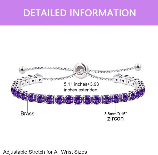 61qBdI5N-HL._AC_SL1200_ Adjustable Cubic Zirconia Tennis Bracelet