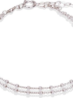 61weCtVWM6L._AC_SL1500_ 925 Sterling Silver Double Layer Satellite Bracelet