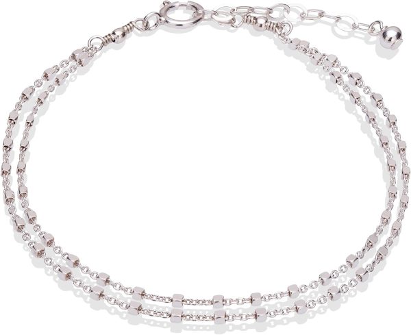 925 Sterling Silver Double Layer Satellite Bracelet
