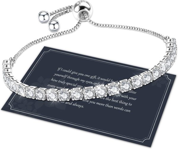925 Sterling Silver Adjustable Tennis Bracelet