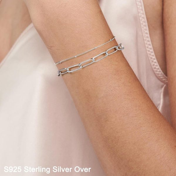 14K Gold Plated Layered Bracelet Set