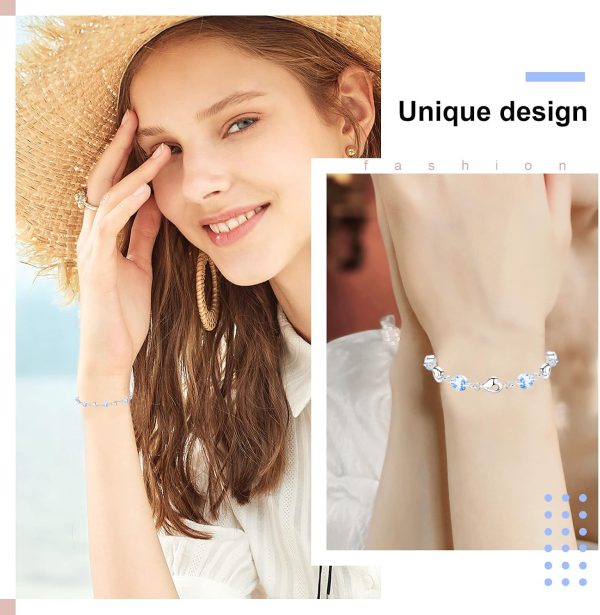 Silver Heart Crystal Adjustable Bracelet
