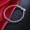 925 Sterling Silver 4mm Bead Bracelet