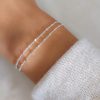 925 Sterling Silver Double Layer Satellite Bracelet